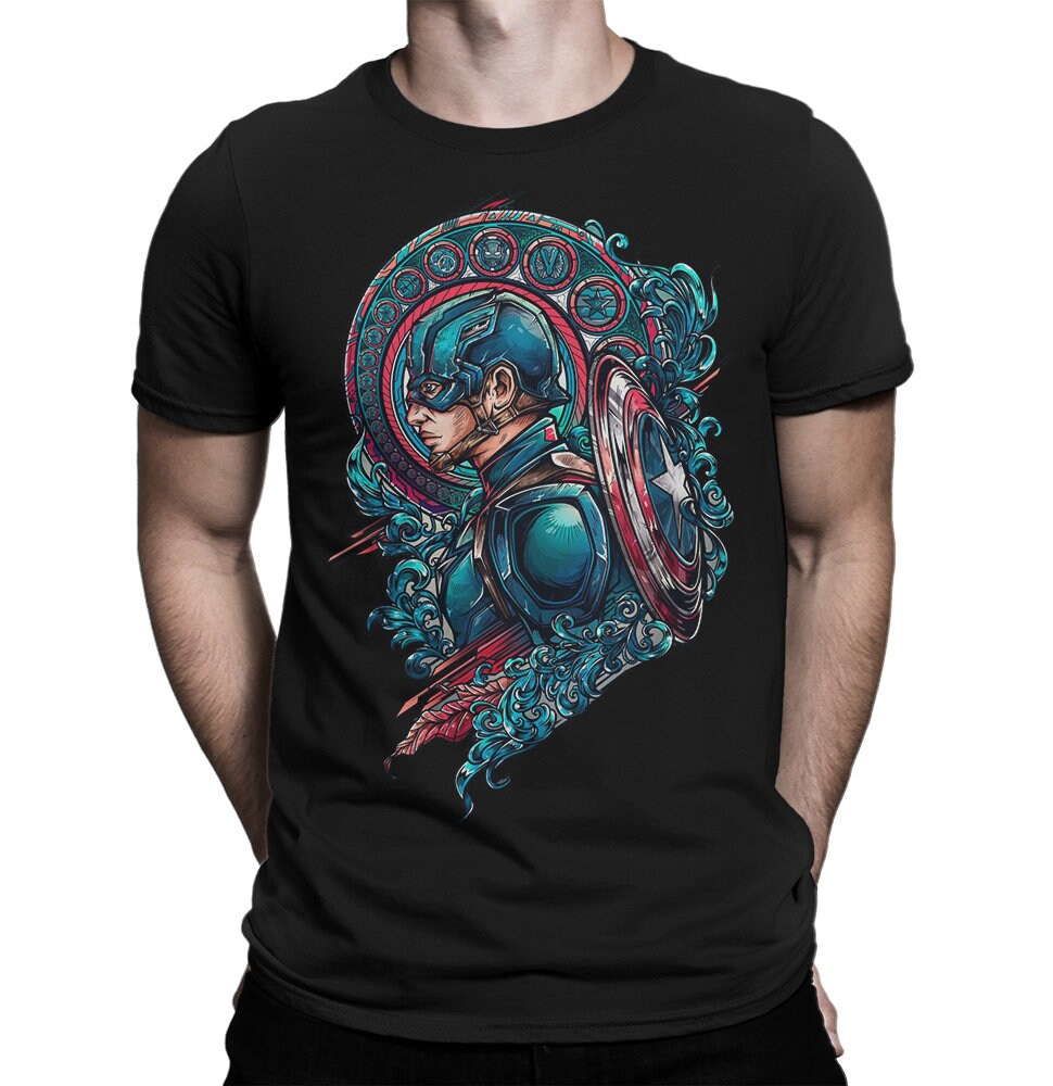 Captain America Art T-shirt, Avengers Shirt, Men's Women's All