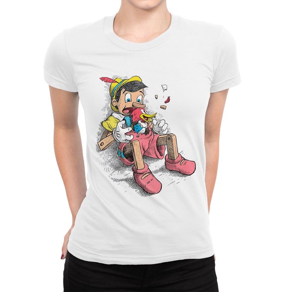ピノキオとウッディー・ウッドペッカーのおもしろTシャツ、メンズ