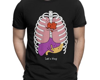 Let's Hug Anatomic Funny T-shirt, Men's Women's All Sizes (mw-300