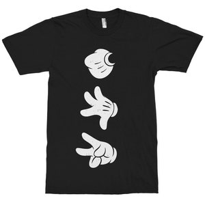 Mickey Mouse Rock Paper Scissors T-Shirt, Men&#39;s Women&#39;s All Sizes (mw-270)