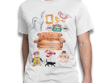 Friends TV-Serie Kunst T-Shirt, Hochwertiges Baumwoll-Shirt, Herren Damen Alle Größen (mw-254)