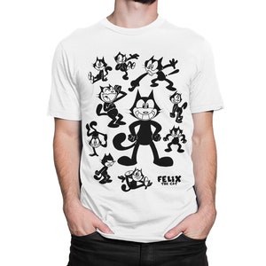Camiseta gráfica de Felix the Cat, 100 % algodón, para hombre y mujer, todas las tallas (mw-322)