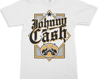 Camiseta de Johnny Cash Rock and Roll, para hombre y mujer, todas las tallas (mw-189)
