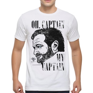 Robin Williams Oh Captain My Captain T-Shirt, Dead Poets Society Tee, Men&#39;s Women&#39;s All Sizes (mw-208)