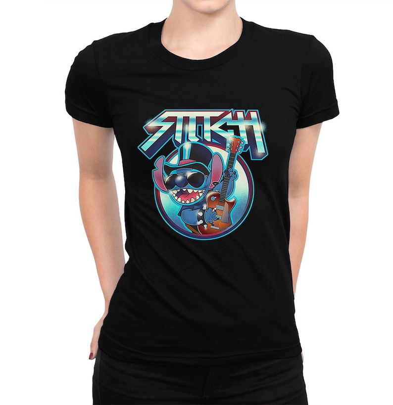 Stitch Rock and Roll T-shirt, Lilo and Stitch T-shirt bild 2