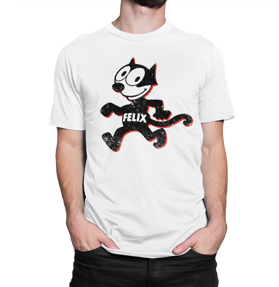 Felix the Cat T-shirt, 100% Cotton Tee, Men's Women's All