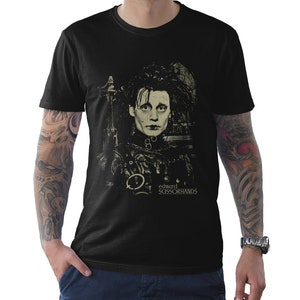 Edward Scissorhands Black T-Shirt, Johnny Depp Tee, Men's Women's All Sizes (mw-245)