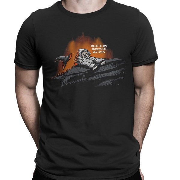 Gandalf Delete My Browser Geschichte T-Shirt, Der Herr der Ringe Shirt, Herren Damen Alle Größen (mw-355)