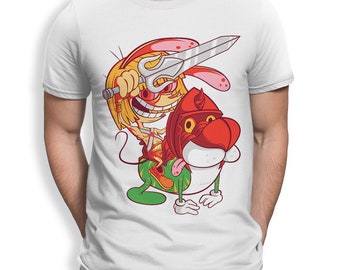 Ren and Stimpy and Masters of the Universe T-Shirt, 100% Cotton Shirt, Men's Women's All Sizes (mw-393)