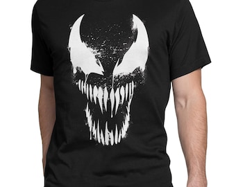 Venom Symbiote Black T-Shirt, 100% Cotton Shirt, Men's Women's All Sizes (mw-135)
