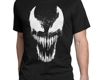 Venom Symbiote camiseta negra, camisa 100% algodón, todas las tallas para hombre y mujer (mw-135)