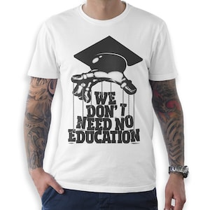 Koszulka Pink Floyd Nie potrzebujemy edukacji, męska, damska, wszystkie rozmiary (mw-236)