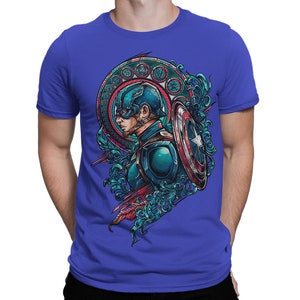 Captain America Art T-Shirt, Avengers Shirt, Men&#39;s Women&#39;s All Sizes (mw-263)