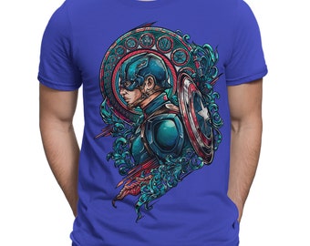 Captain America Art T-Shirt, Avengers Shirt, Men's Women's All Sizes (mw-263)