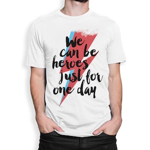 David Bowie We Can Be Heroes T-Shirt, Men&#39;s Women&#39;s All Sizes (mw-276)