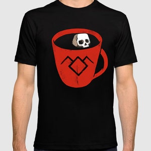 Twin Peaks Cup Of Coffee T-Shirt, 100% Cotton Shirt, Men&#39;s Women&#39;s All Sizes (mw-204)