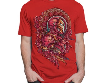 Camiseta de Iron Man con diseño artístico, camiseta de los Vengadores, tallas para hombre y mujer (mw-369)