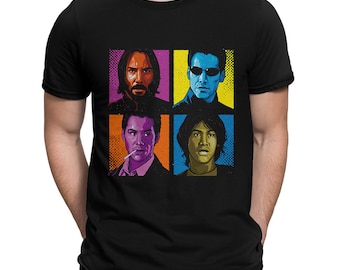Keanu Reeves Moovies Pop Art T-Shirt, Men's Women's All Sizes (mw-346)