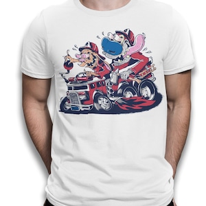 The Ren and Stimpy Show T-Shirt, 100% Cotton Shirt, Men's Women's All Sizes (mw-392)