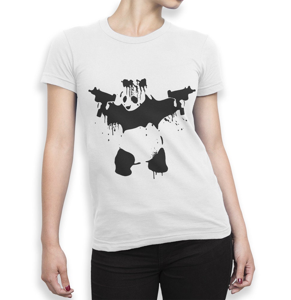 Banksy Panda With Guns T-shirt, Men's Women's All Sizes (mw-130