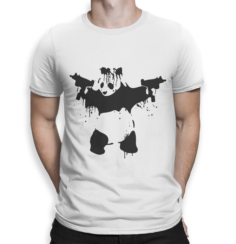 Banksy Panda With Guns T-shirt, Men's Women's All Sizes (mw-130