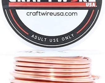 Solid Bare Copper Wire Round, Bright, Dead Soft, Half Hard 1 LB, Choose from 10, 12, 14, 16, 18, 20, 22, 24, 26, 28, 30 Gauge