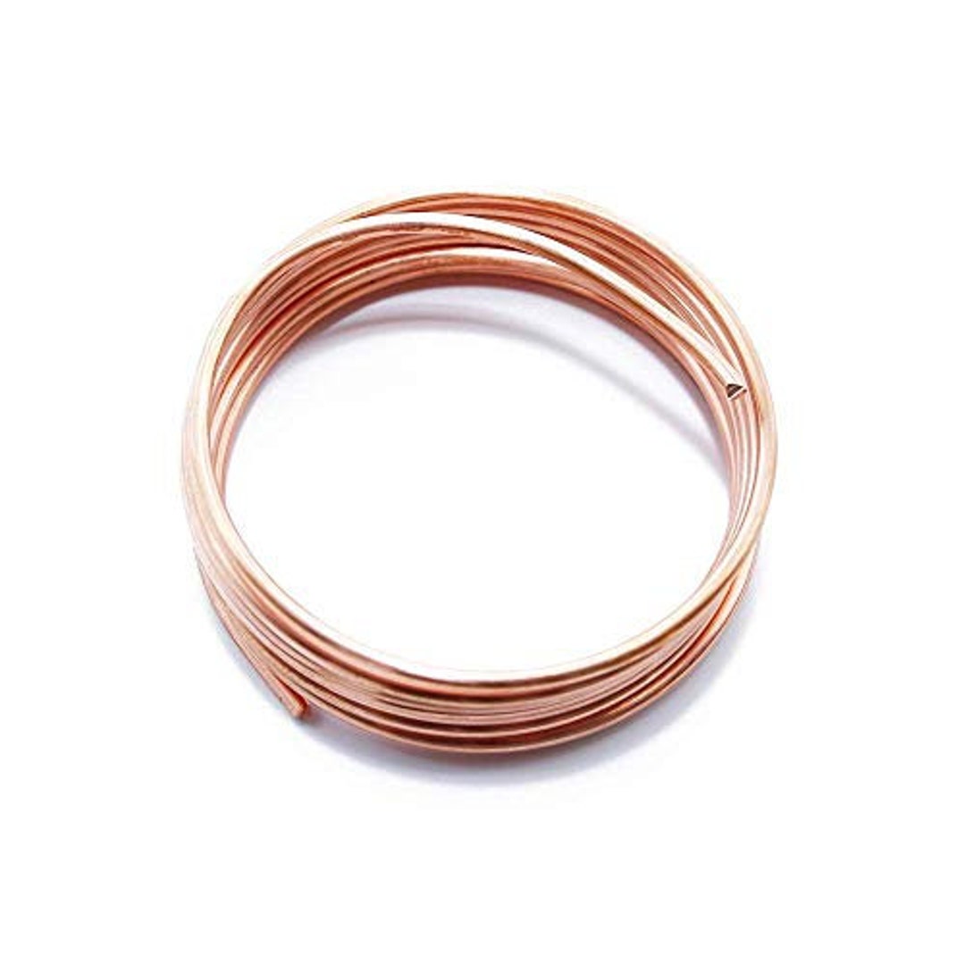 12 Gauge, 99.9% Pure Copper Wire (Round) Dead Soft CDA #110 Made in USA -  5FT by CRAFT WIRE