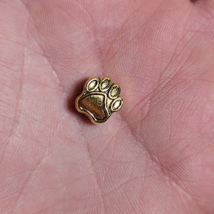 Alloy Animal Paw Beads With 4mm ID