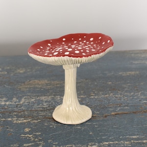 Ceramic Fly agaric Mushroom Incense Stick Holder Home Decor Gifts Mushroomcore Clay Mushroom Groovy Eclectic Home Decor