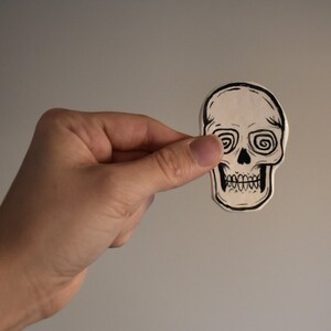 Groovy Ceramic Skull Magnet Handmade Gifts Home Decor Groovy Decor image 6