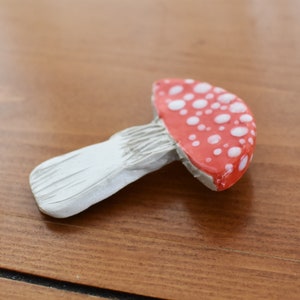 Ceramic Fly Agaric Mushroom Pin