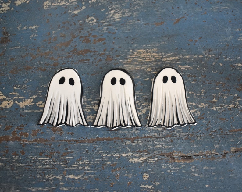 Doodle Sheet Ghost Ceramic Magnet image 3