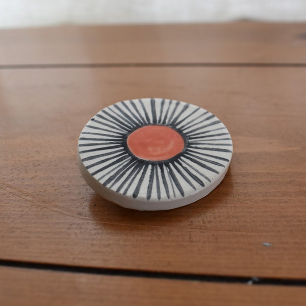 Abstract Sun Ceramic Pin