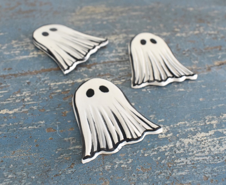 Doodle Sheet Ghost Ceramic Magnet image 2