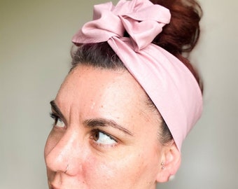 Dusty Pink Wide Wire Hair Wrap | Wire Headband | Wired Head Wrap | Wide Wired Headband | Twist Headband | Australia Handmade | Head Bands