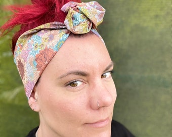 Floral Wide Wire Hair Wrap | Wire Headband | Wired Head Wrap | Wide Wired Headband | Twist Headband | Australia Handmade | Head Bands