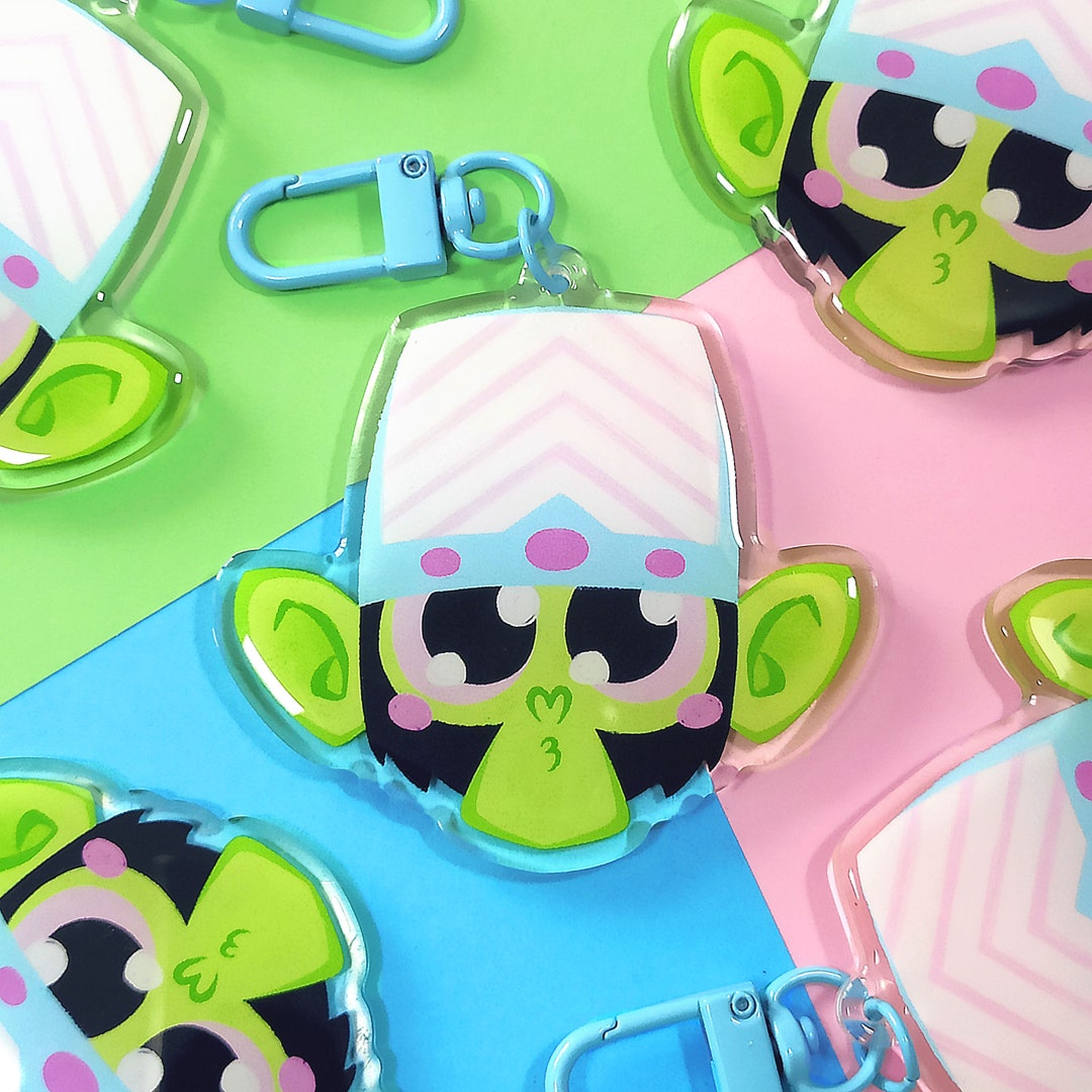 MOJO JOJO Keychain Charm Powerpuff Girls Cartoon Network Etsy