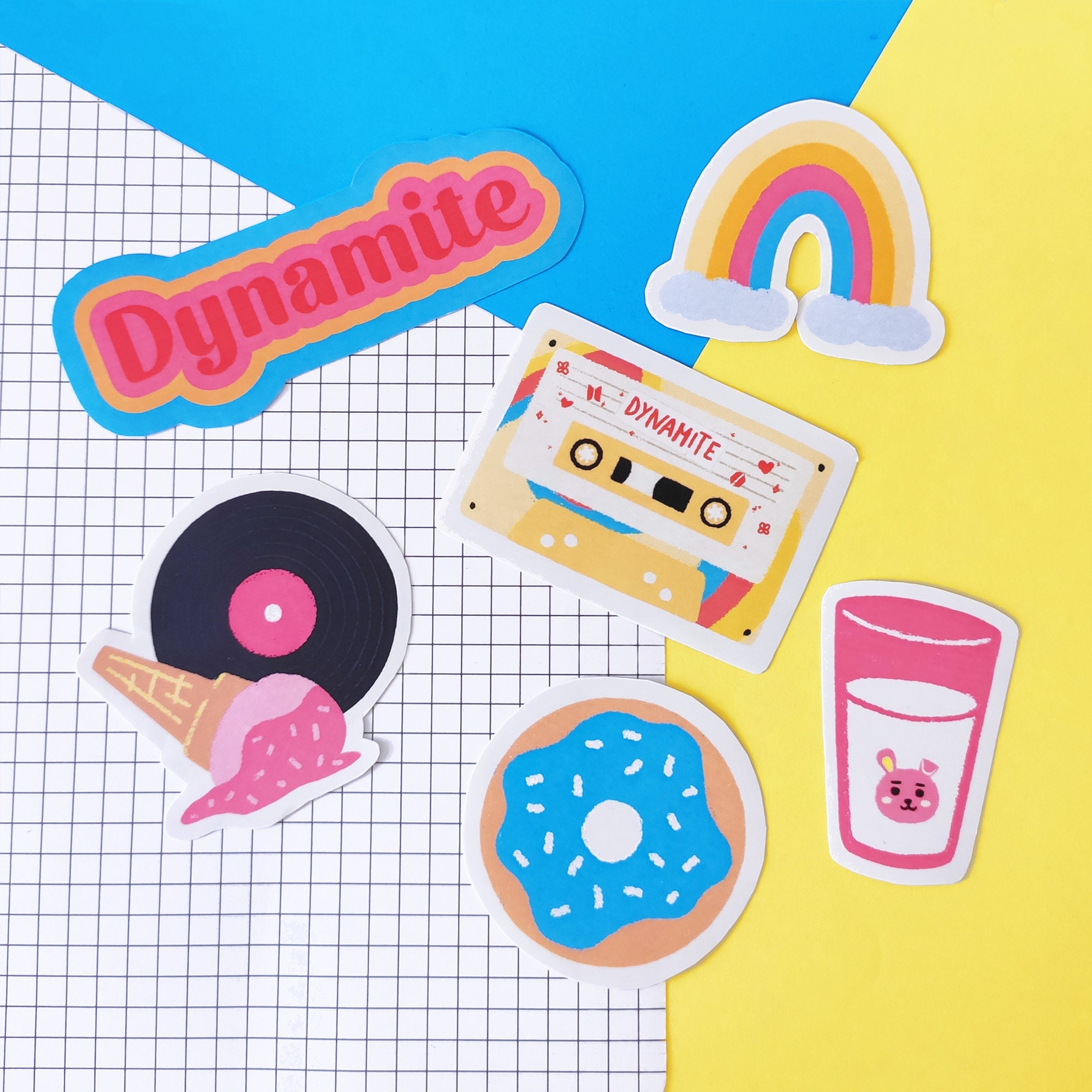 set stickers dynamite bts dynamite kpop merch etsy