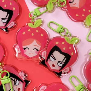 Nana & Hachi Keychains - Strawberry Fanarts Charms | Ai Yazawa Anime