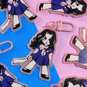 m3gan Keychain - charm | horror movie | megan | slasher | acrylic | spooky | halloween | killer doll | robot | handmade