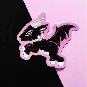 Goth Little Goat Sticker - Witchy, Spooky & Classic Creature | halloween | blvrween