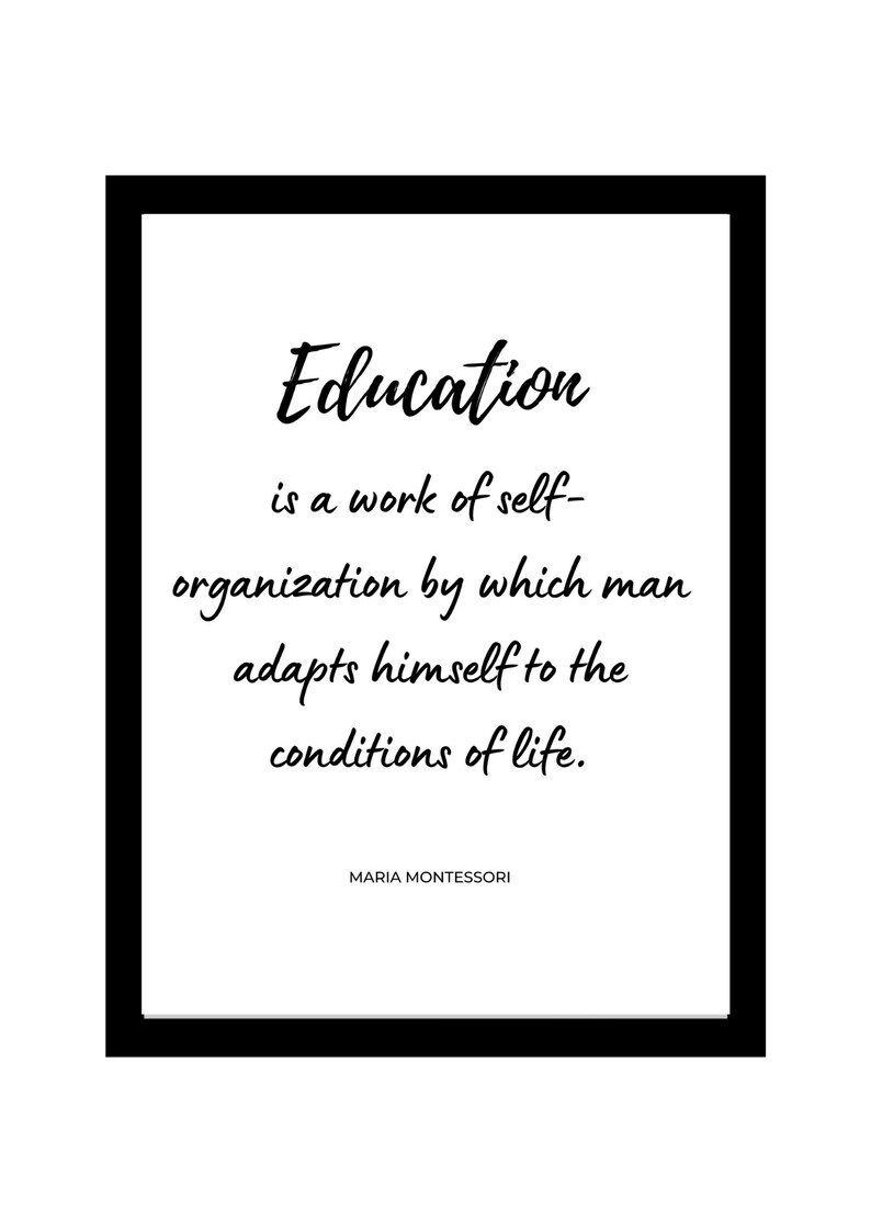 Montessori Quotes Classroom Wall Art, Printable Educational Poster ...