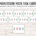 56 MONTESSORI MATH Formation of Numerals Task Cards Math Operations ...