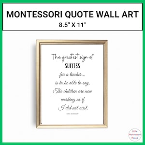MONTESSORI QUOTES Classroom Wall Art Printable Quotes Educational Poster Kids Room Wall Art