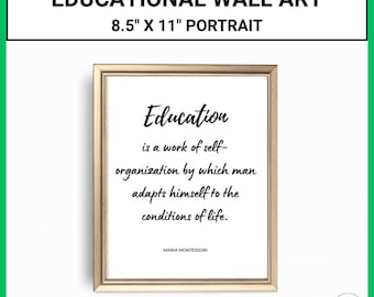 Montessori Quote Print: Educational Wall Art (8x11 PDF)
