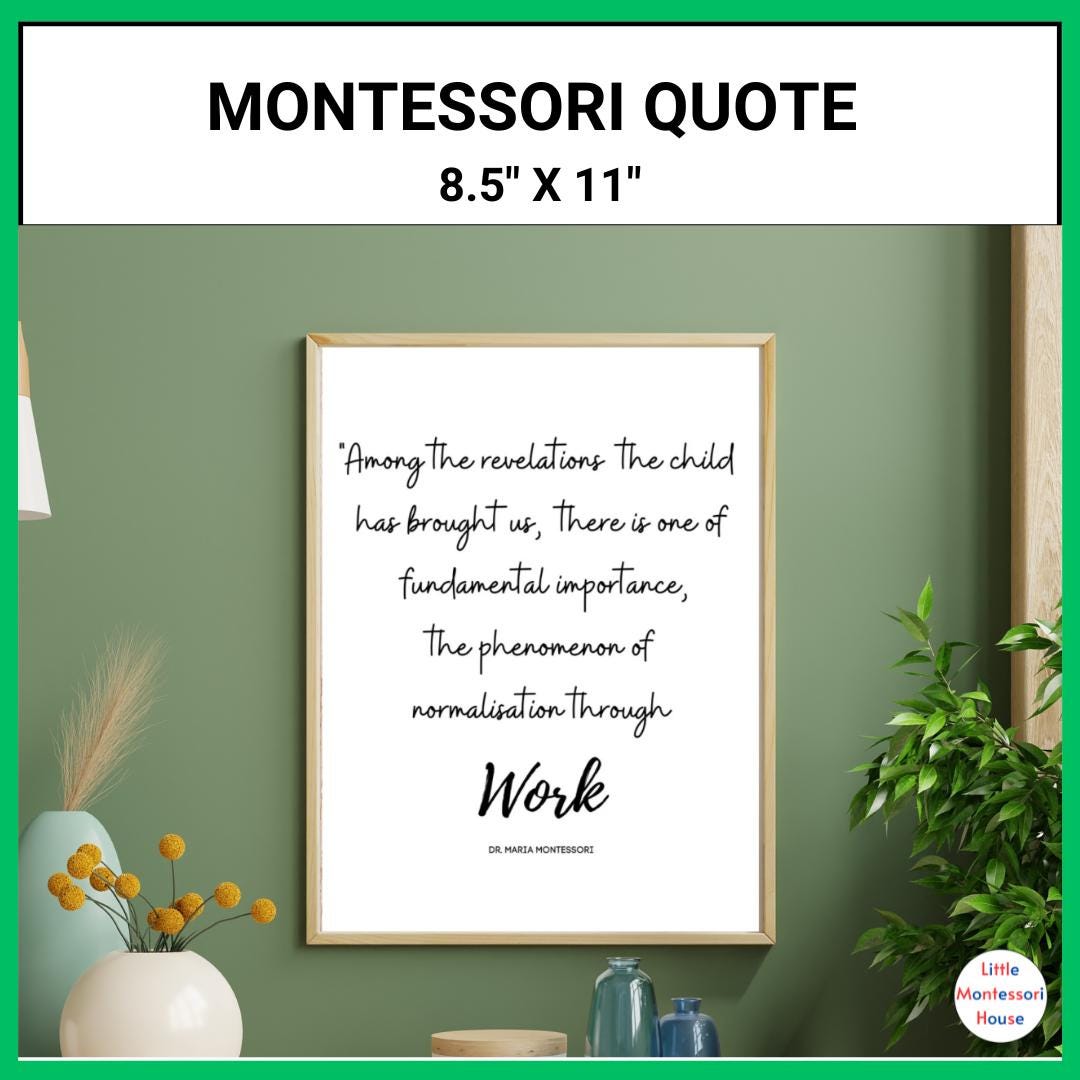 Montessori Quote Poster: Educational Wall Art (digital Download) - Etsy, image size:1080x1080