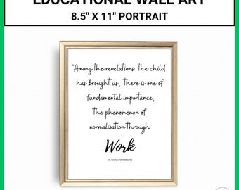 Montessori Quote Poster: Educational Wall Art (Digital Download)
