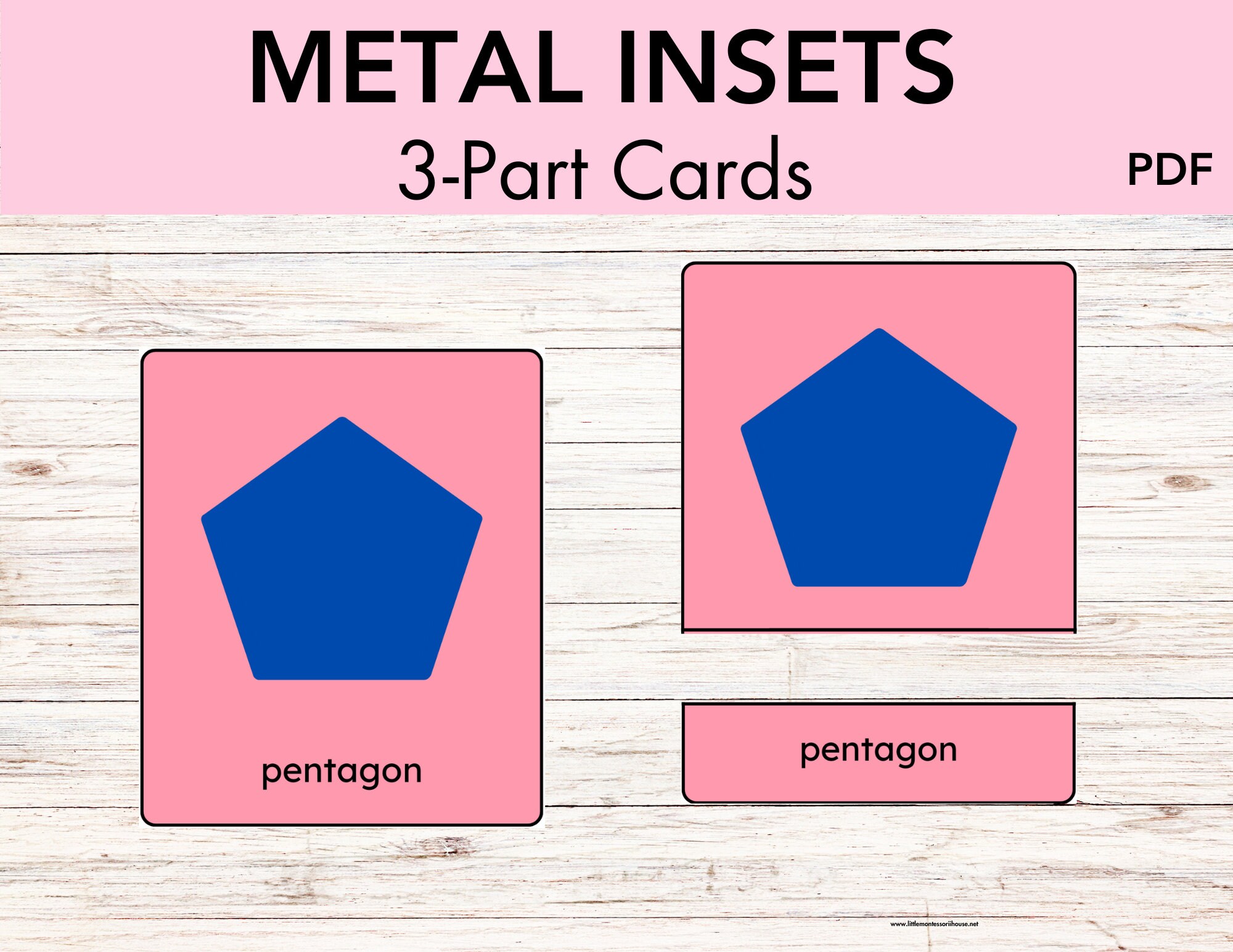 METAL INSETS Montessori 3-part Cards Geometric Shapes Printable - Etsy