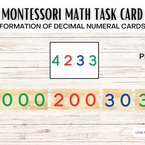 56 MONTESSORI MATH Formation of Numerals Task Cards Math - Etsy