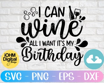 Download Birthday Wine Svg Etsy